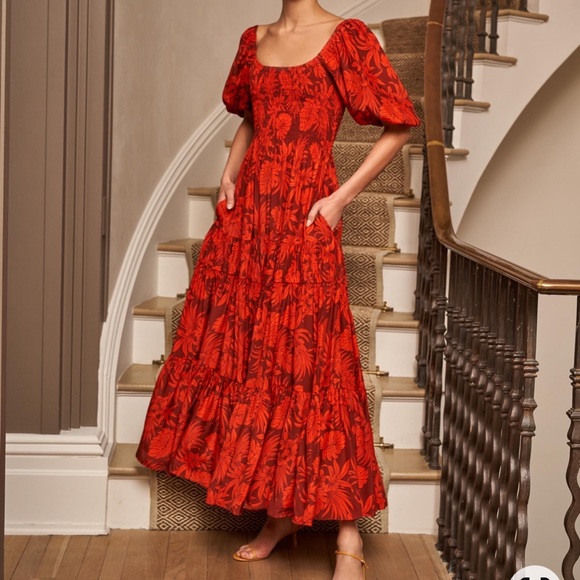 La Ligne Pyper Dress - Red floral, XS (NWT) ASO Meghan Markle - Picture 2 of 6